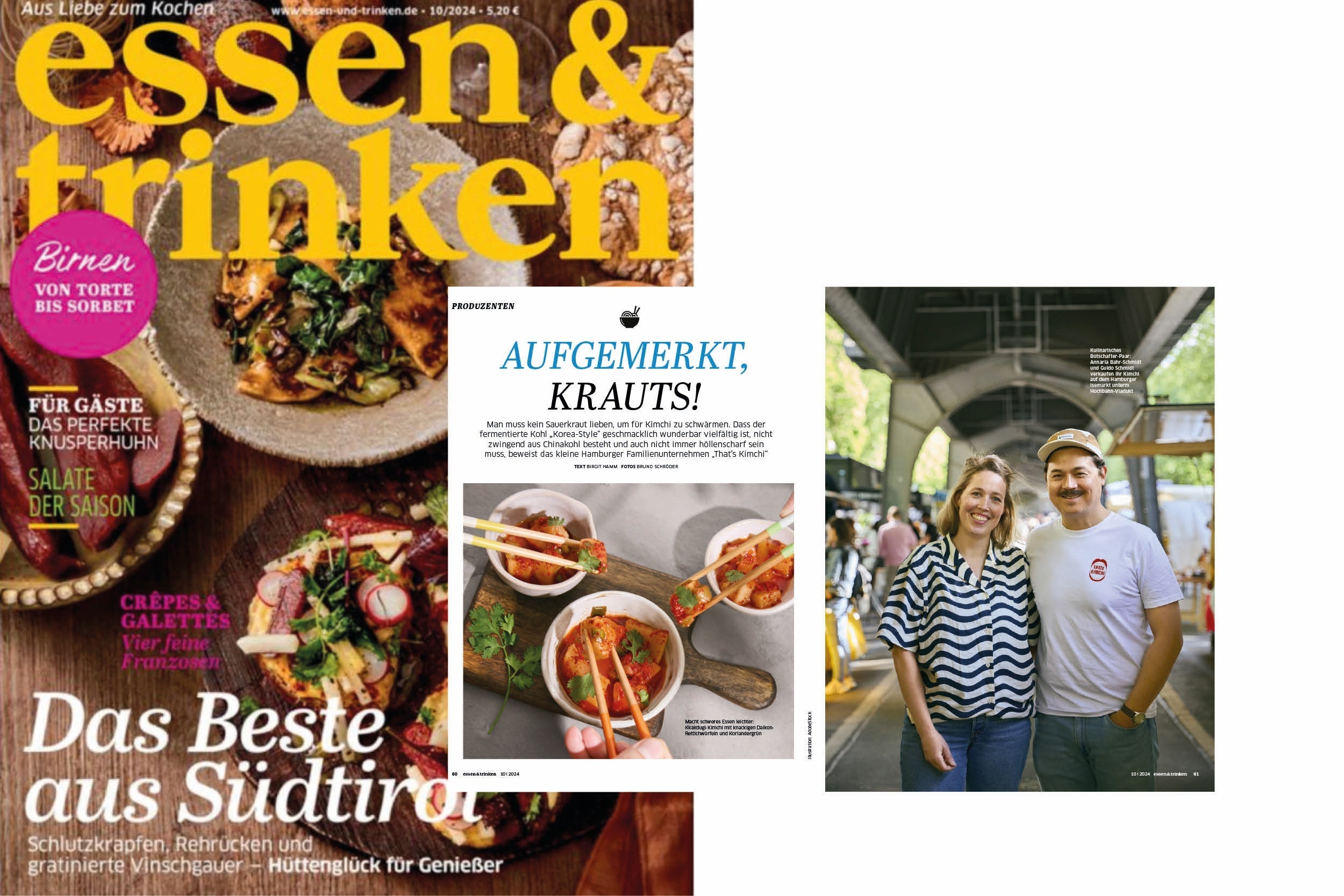 Artikel im redaktionellen Teil des Essen & Trinken-Magazins über THATs KiMCHi