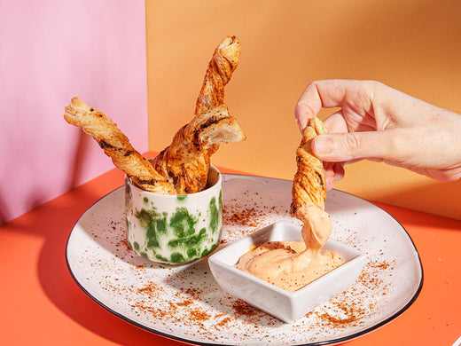 Kimchi-Käse-Blätterteigstangen - New Korean Food Stories