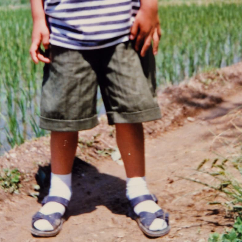 Guido als Kind mit Kimchi