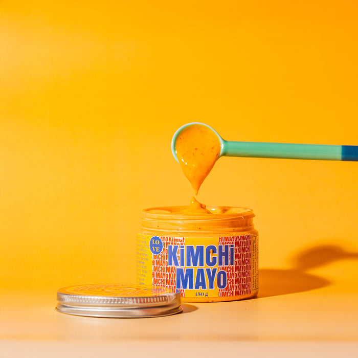 Kimchi Mayo vegan – cremige Sauce mit fermentiertem Kimchi Geschmack