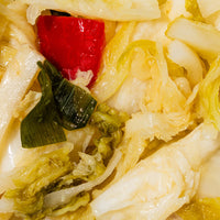 Veganes Kimchi Zutaten – Chinakohl, Ingwer, Knoblauch fermentiert